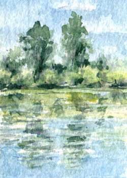 "Along The River" by Louise Joyner, West Bend WI - Watercolor